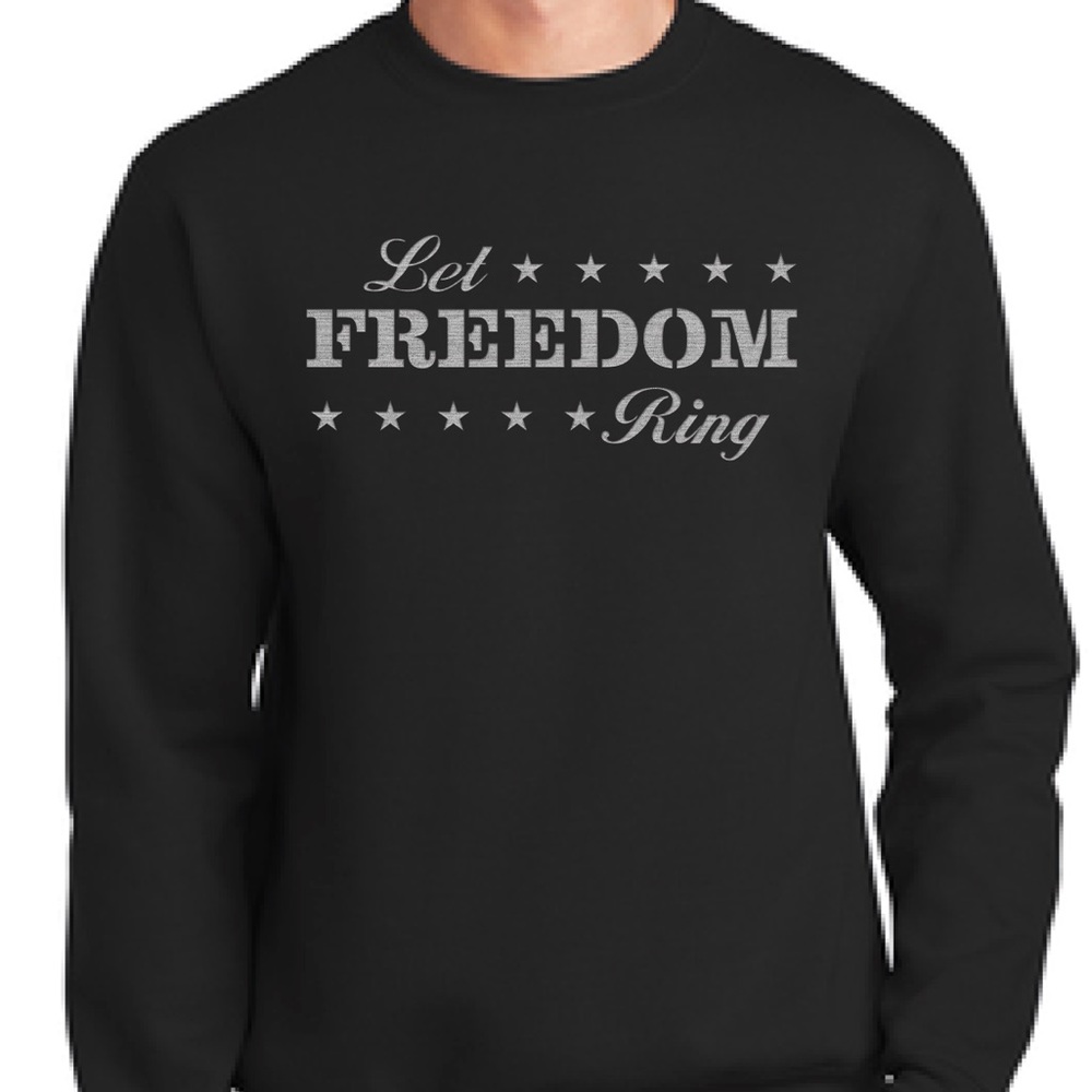 Let Freedom Ring embroidered crewneck